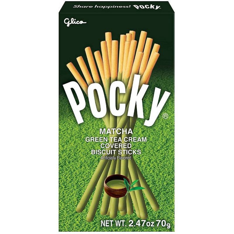 slide 1 of 5, Glico Pocky Matcha Green Tea Cream Covered Biscuit Sticks - 2.47oz, 2.47 oz