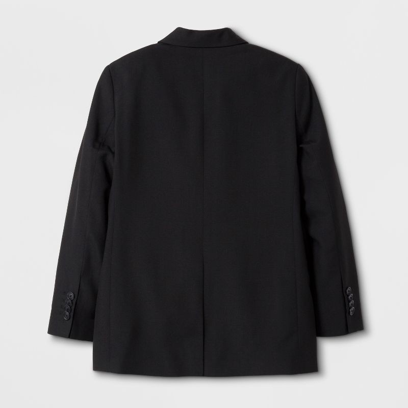 slide 2 of 2, Boys' Suit Jacket - Cat & Jack™ Black 6: Midweight Regular Fit, Front Button Down, Notched Collar, Flap & Jetted Pockets, 1 ct