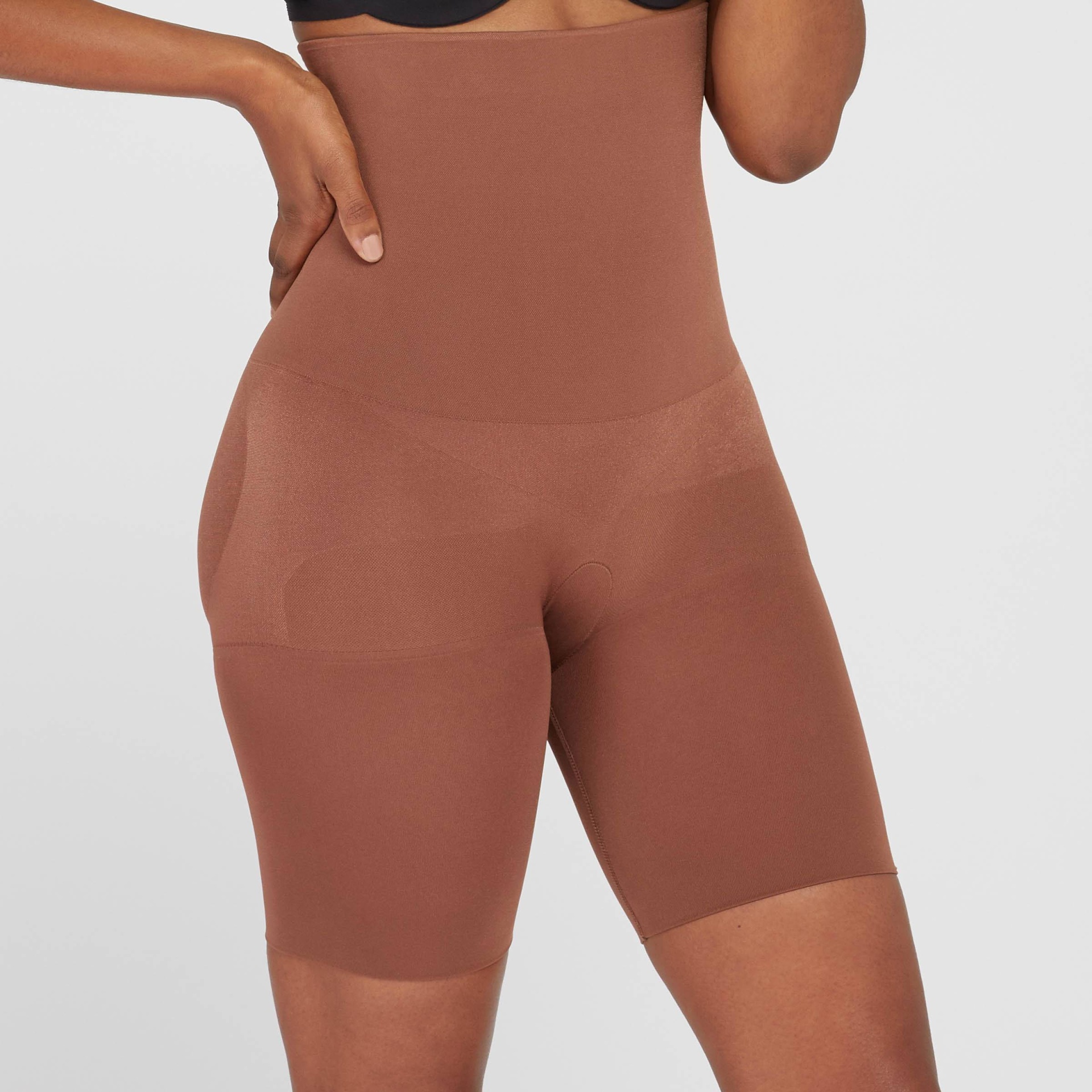 slide 1 of 5, ASSETS by SPANX Women's Remarkable Results High-Waist Midthigh Midtone - Chestnut Brown S, 1 ct