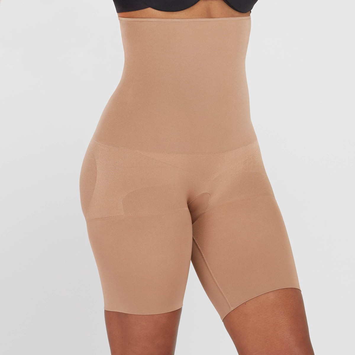 slide 1 of 3, ASSETS by SPANX Women's Remarkable Results High-Waist Midthigh Thigh Shapers - Café Au Lait XL, 1 ct