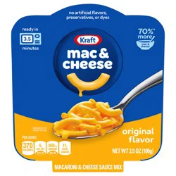 Kraft Original Mac & Cheese Macaroni and Cheese Dinner Big Bowl Dinner, 3.5 oz Tray