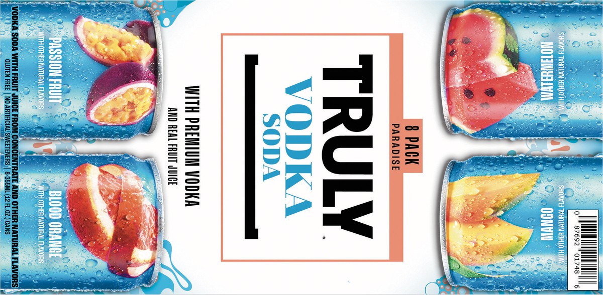 slide 3 of 5, TRULY Vodka Soda Paradise Variety Pack (12 fl. oz. Can, 8pk.), 8 ct