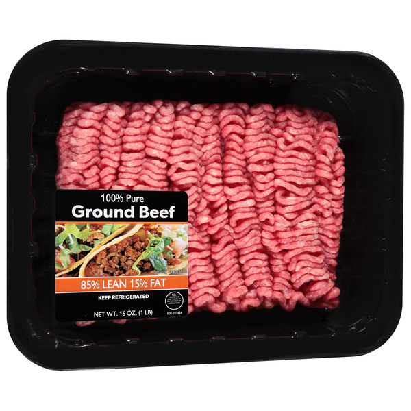 slide 1 of 1, Fresh Ground Beef 85% Lean 15% Fat, 1 lb