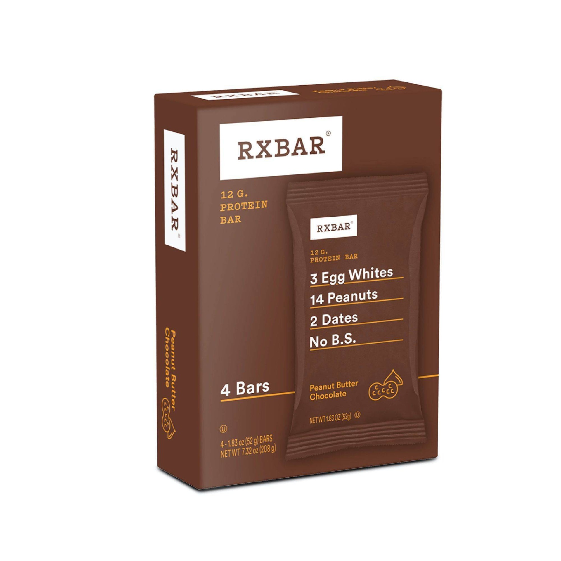 slide 1 of 3, RXBAR Peanut Butter Chocolate Protein Bars- 4ct, 4 ct