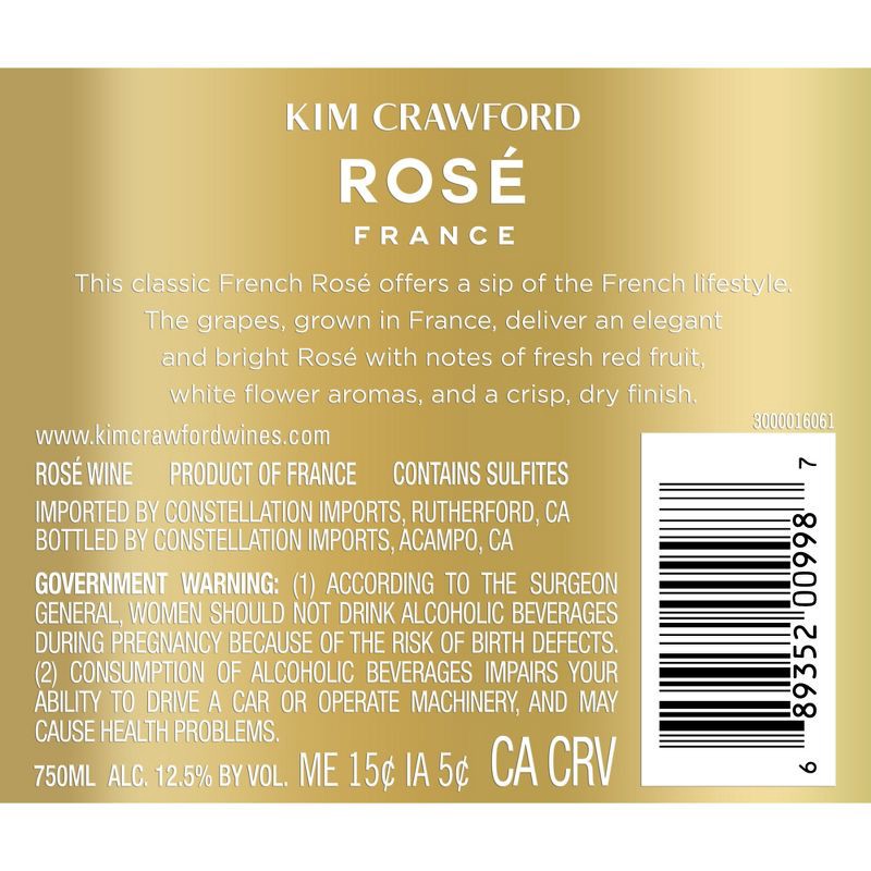 slide 11 of 14, Kim Crawford Rose Wine - 750ml Bottle, 750 ml