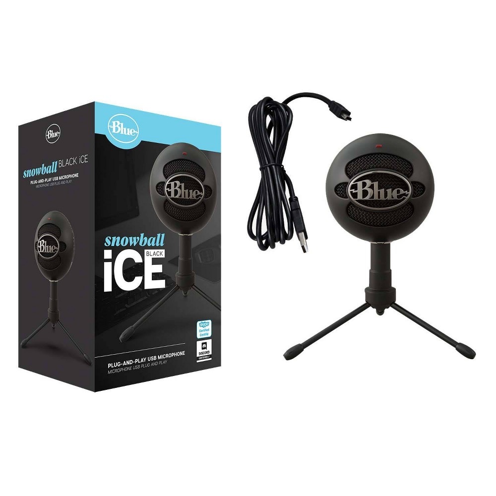 slide 6 of 6, Blue Microphones Snowball Ice Black USB Microphone, 1 ct