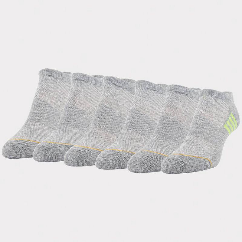slide 1 of 3, All Pro Women's 6pk Pack Aqua No Show Cush Socks - Gray 4-10: Moisture Wicking, Arch Support, Quick Drying, 6 ct