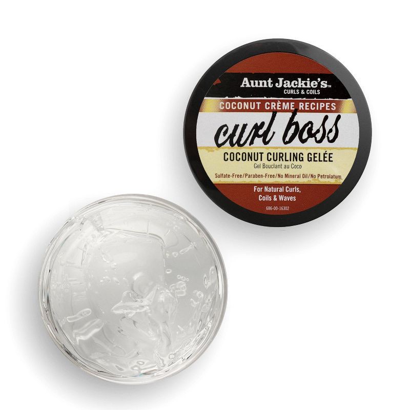 slide 4 of 8, Aunt Jackie's Coconut Creme Recipes Curl Boss Coconut Curling Gelee - 15oz, 15 oz
