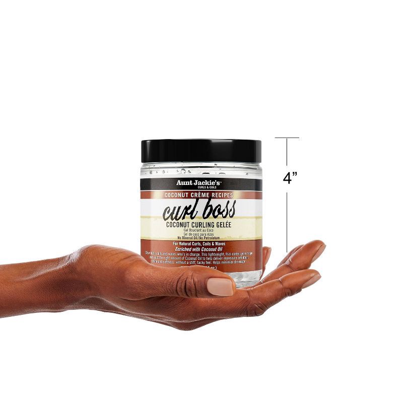 slide 8 of 8, Aunt Jackie's Coconut Creme Recipes Curl Boss Coconut Curling Gelee - 15oz, 15 oz