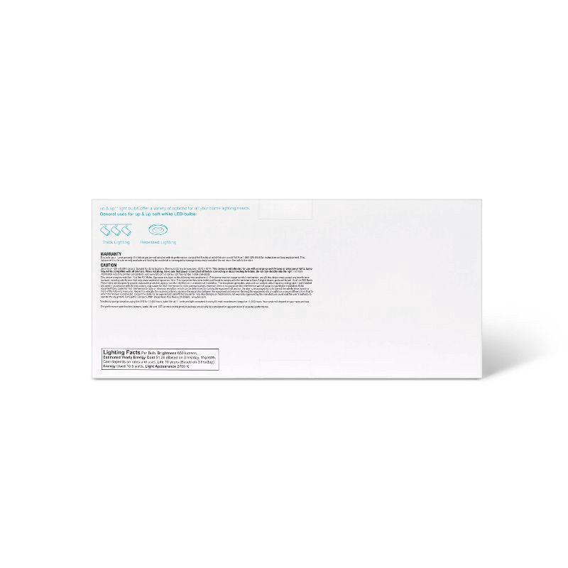 slide 2 of 3, LED 65W 4pk Light Bulbs Soft White - up & up™, 4 ct