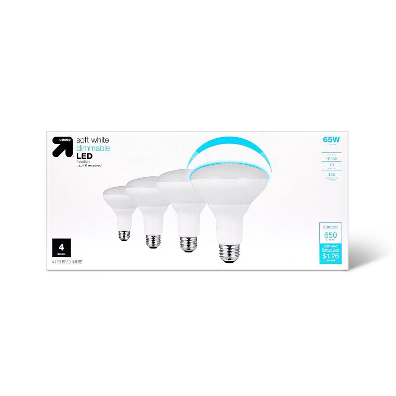 slide 1 of 3, LED 65W 4pk Light Bulbs Soft White - up & up™, 4 ct