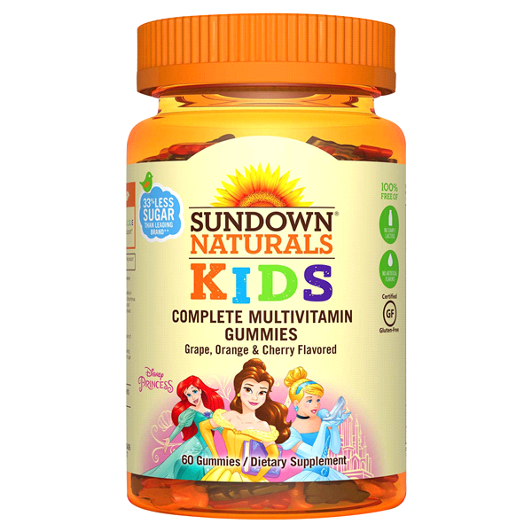 slide 1 of 4, Sundown Naturals Kids Princess Multivitamins Gummies, 60 ct