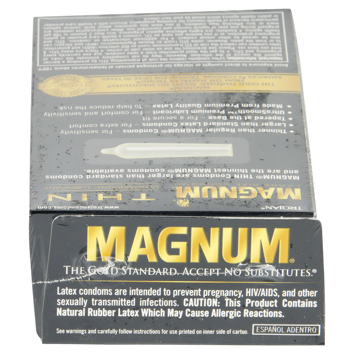 slide 2 of 8, Trojan Magnum Thin Lubricated Condoms, 12 ct