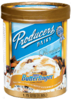 slide 1 of 1, Producers Dairy Butterfinger Ice Cream, 56 fl oz