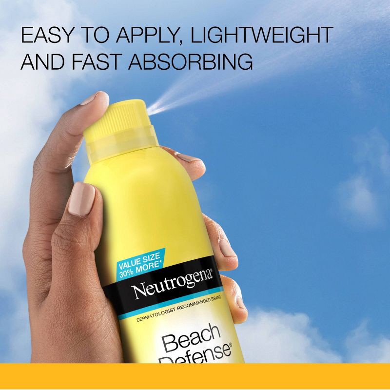 slide 13 of 13, Neutrogena Beach Defense Sunscreen Spray - SPF 30 - 8.5oz, 30 x 8.5 oz