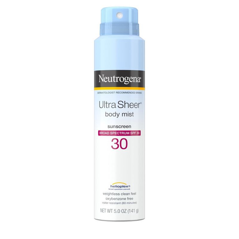 slide 1 of 7, Neutrogena Ultra Sheer Lightweight Sunscreen Spray - SPF 30 - 5oz, 30 x 5 oz