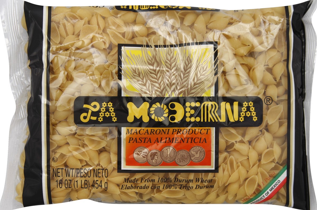 slide 1 of 5, La Moderna Macaroni Shells, 16 oz