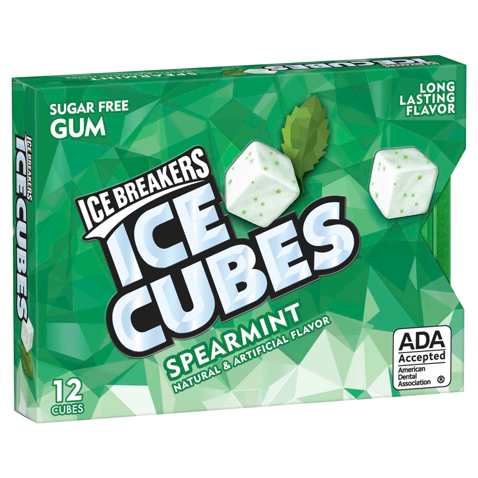 slide 1 of 3, Ice Breakers Spearmint Ice Cubes Sugar Free Gum, 12 ct