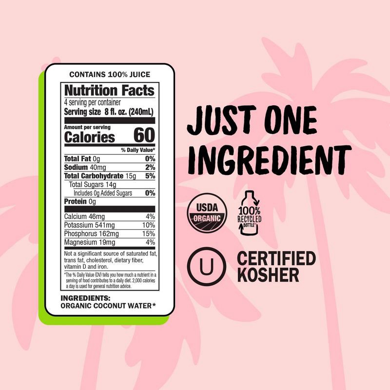 slide 2 of 7, Harmless Harvest Organic Coconut Water - 32 fl oz, 32 fl oz