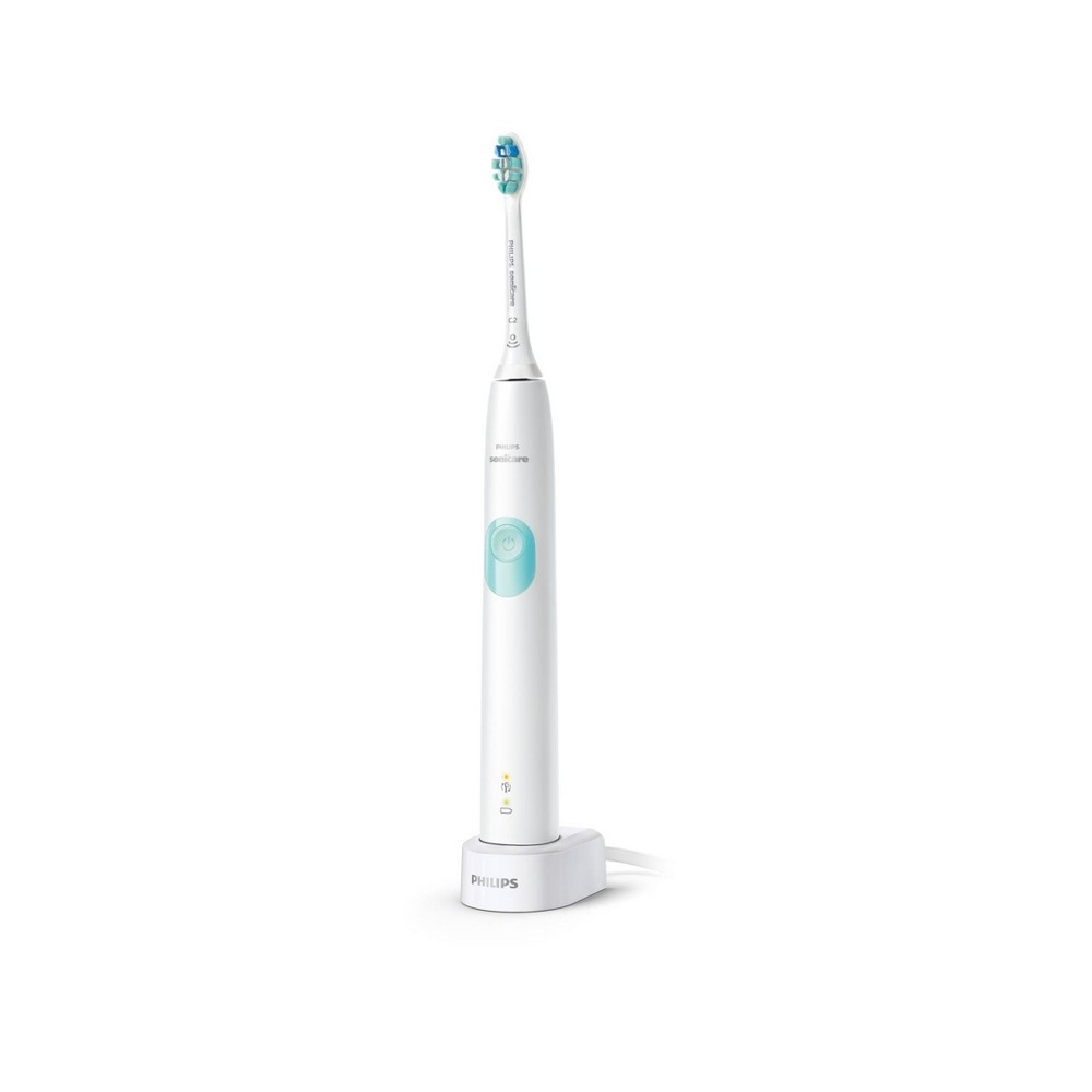 slide 3 of 7, Philips Sonicare Protective Clean 4100 Plaque White Mint Powered Toothbrush, 1 ct