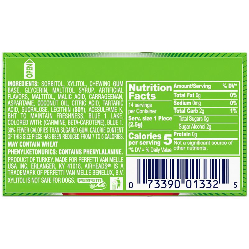 slide 2 of 5, Airheads Watermelon Gum - 14ct/1.23oz, 14 ct, 1.23 oz