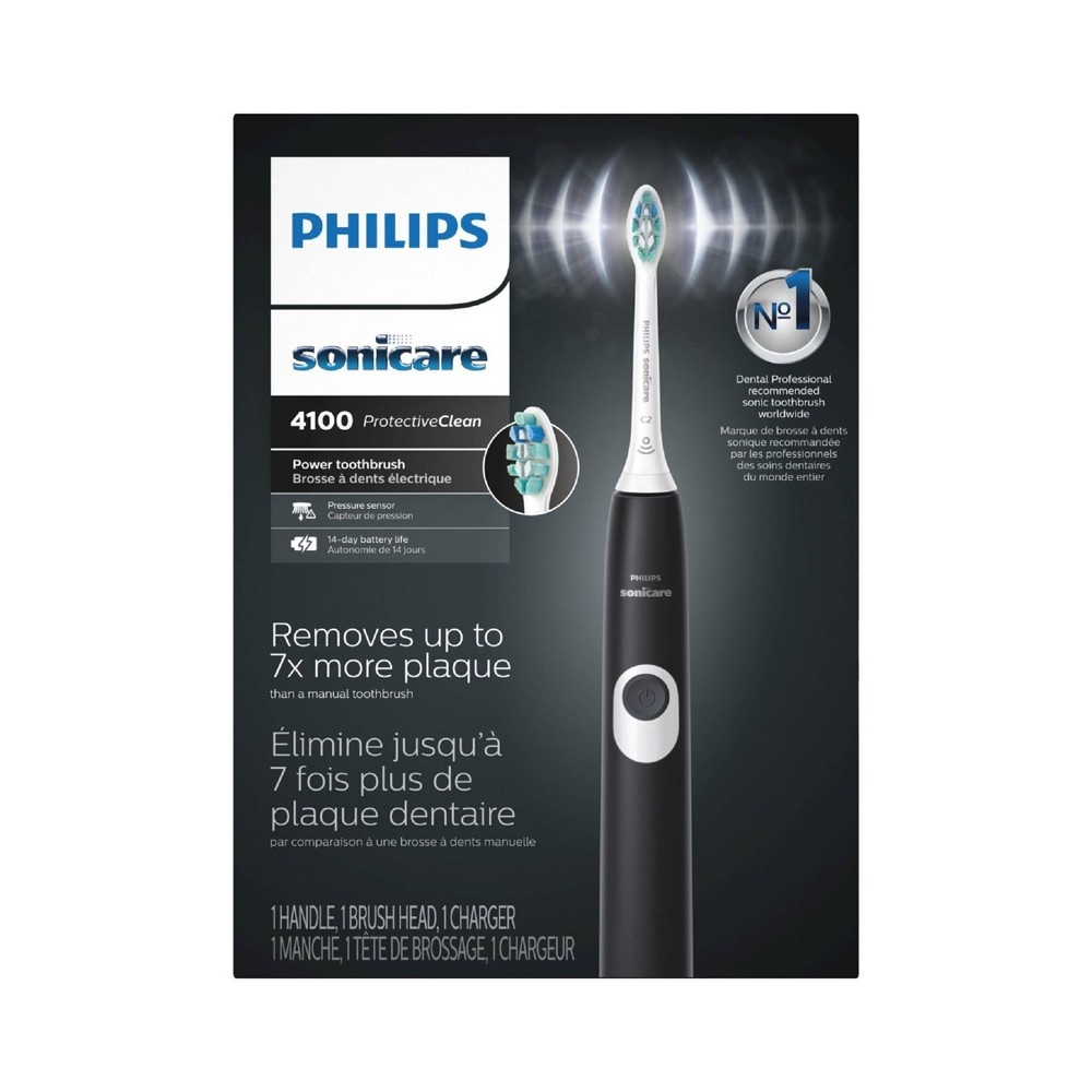 slide 6 of 7, Philips Sonicare Protective Clean 4100 Plaque Control Rechargeable Electric Toothbrush - HX6810/50, 1 ct