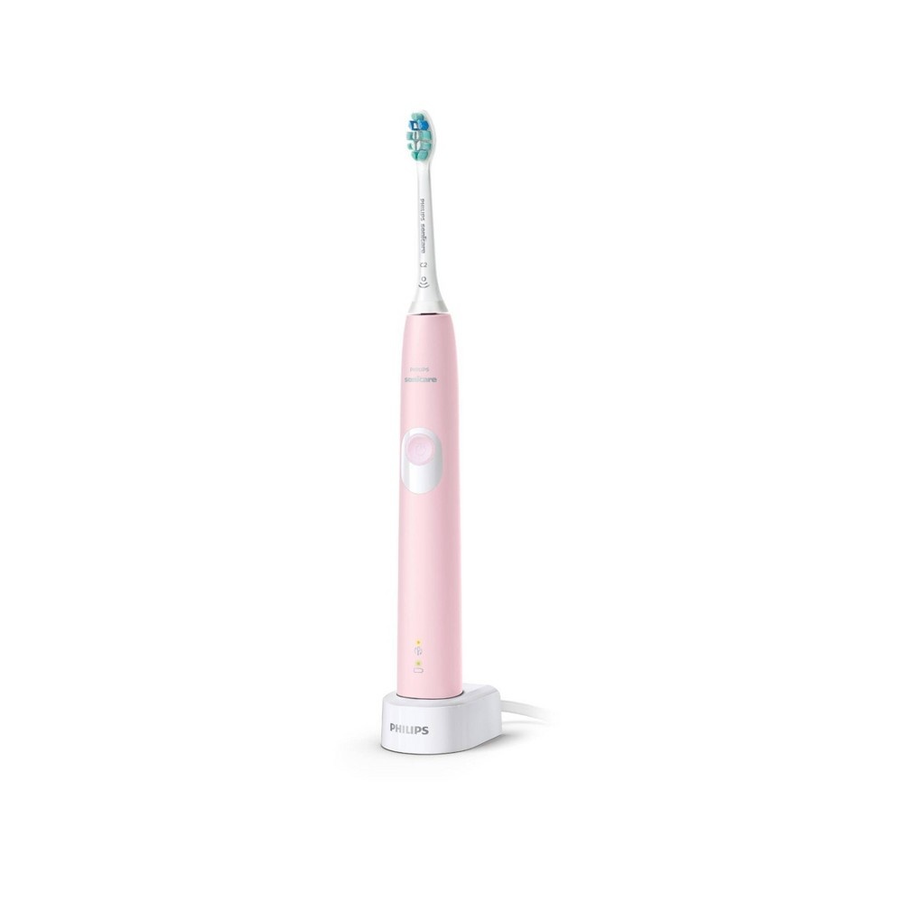 slide 2 of 6, Philips Sonicare Protective Clean 4100 Plaque Control Pink Rechargeable Electric Toothbrush - HX6810/50, 1 ct