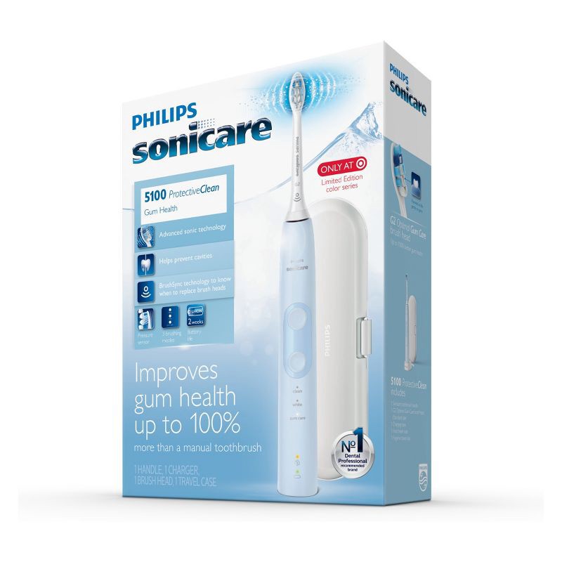 slide 1 of 6, Philips Sonicare ProtectiveClean 5100 HX6850/60 Gum Health Electric Toothbrush with Pressure Sensor, 1 ct