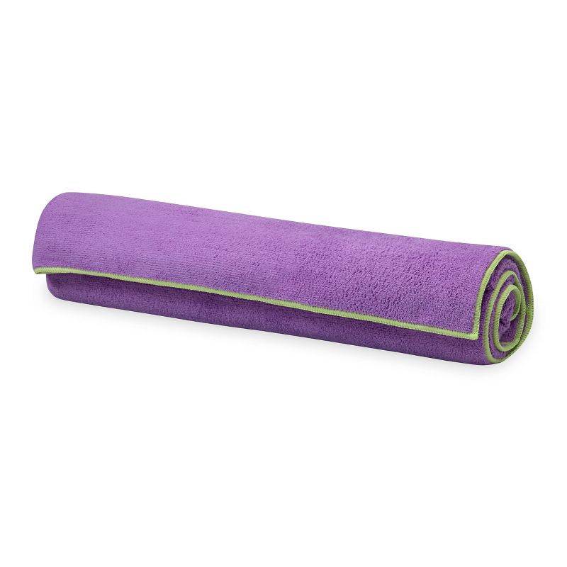 slide 1 of 1, Gaiam Stay Put Yoga Towel in Purple, 1 ct