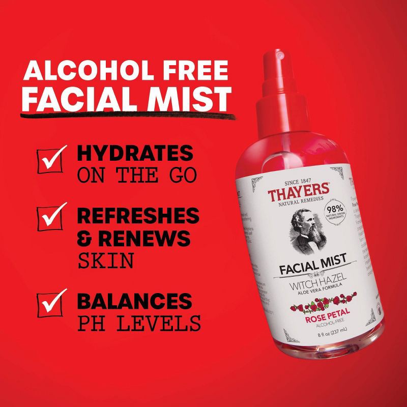 slide 3 of 10, Thayers Natural Remedies Witch Hazel Alcohol Free Toner Facial Mist with Rose - 8 fl oz, 8 fl oz