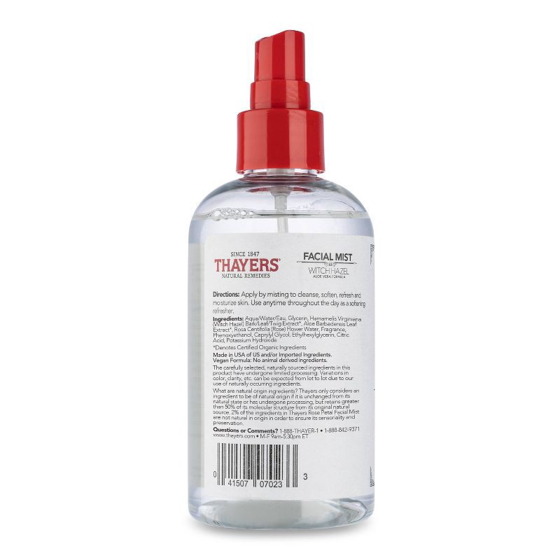 slide 10 of 10, Thayers Natural Remedies Witch Hazel Alcohol Free Toner Facial Mist with Rose - 8 fl oz, 8 fl oz