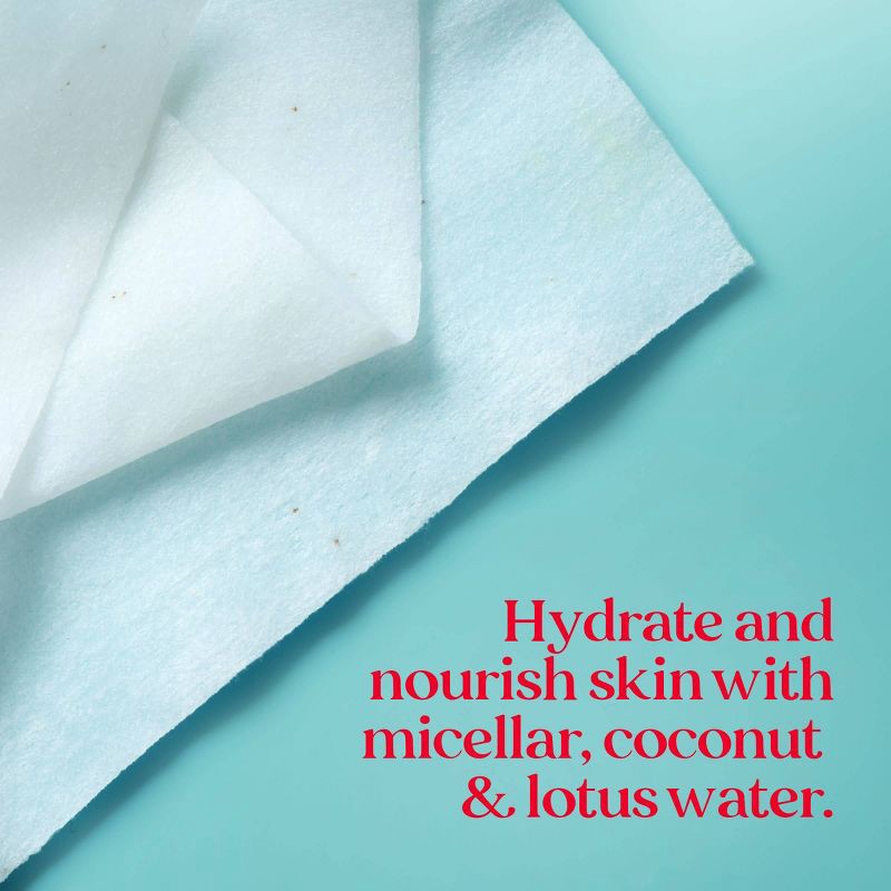 slide 4 of 9, Burt's Bees Facial Cleansing Towelettes Micellar Makeup Remover Wipes - Coconut & Lotus - 30ct, 30 ct