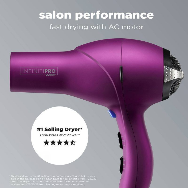 slide 3 of 11, Conair Magenta Soft Touch AC Motor Salon Professional Hair Dryer - 1875 Watts, 1 ct