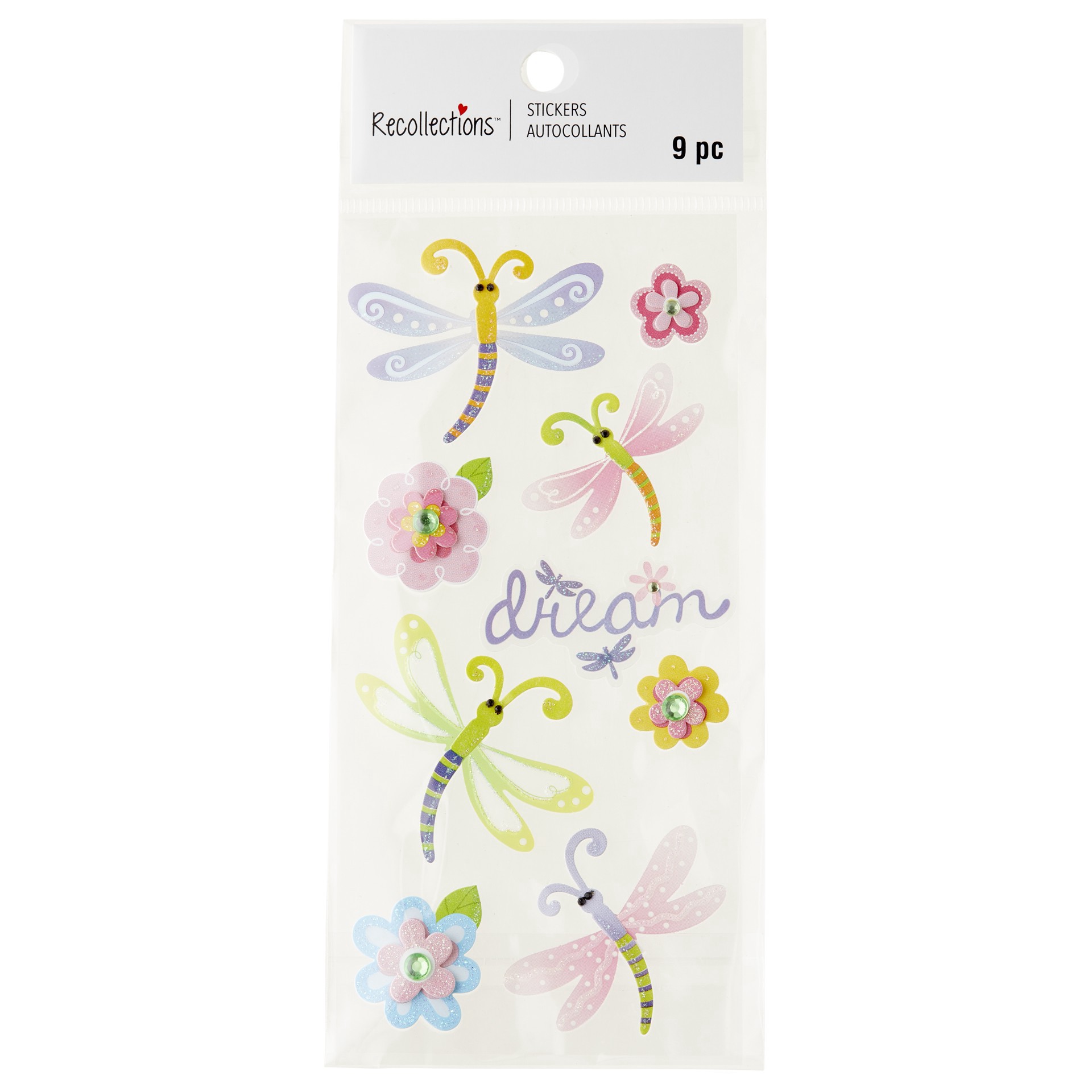 slide 3 of 3, Dimensional Dragonflies Stickers By Recollections, 3 in x 6.375 in