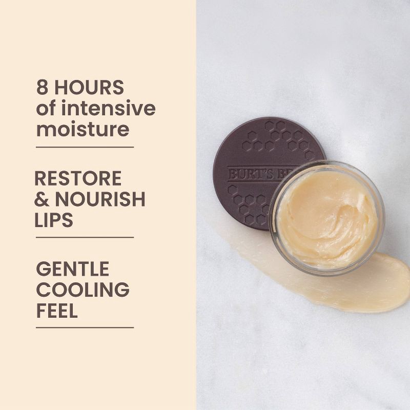 slide 3 of 10, Burt's Bees Natural Overnight Intensive Lip Treatment - Ultra-Conditioning Lip Mask - 0.25oz, 0.25 oz