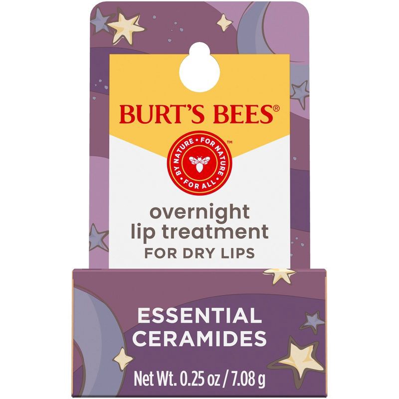 slide 9 of 16, Burt's Bees Natural Overnight Intensive Lip Treatment - Ultra-Conditioning Lip Care - 0.25oz, 0.25 oz