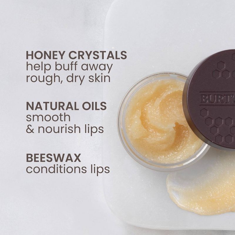 slide 4 of 8, Burt's Bees Natural Conditioning Lip Scrub with Exfoliating Honey Crystals - 0.25oz, 0.25 oz