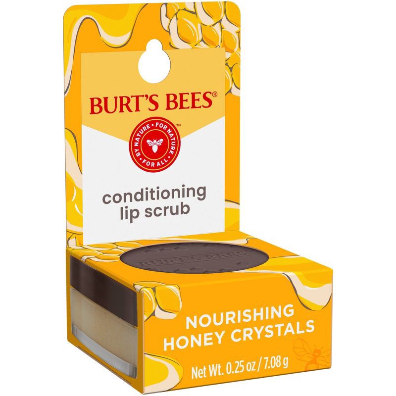 slide 8 of 14, Burt's Bees Natural Conditioning Lip Scrub with Exfoliating Honey Crystals - 0.25oz, 0.25 oz