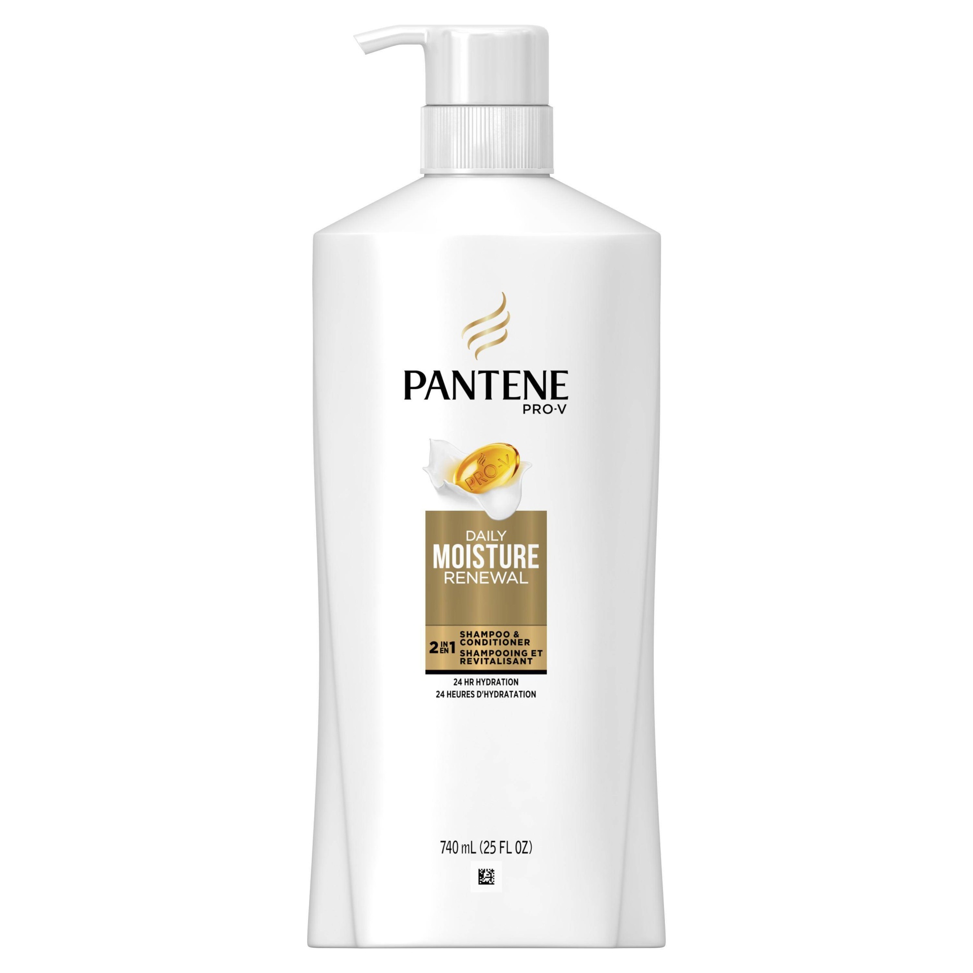 slide 1 of 3, Pantene Pro-V Daily Moisture Renewal 2 in 1 Shampoo & Conditioner, 25 fl oz