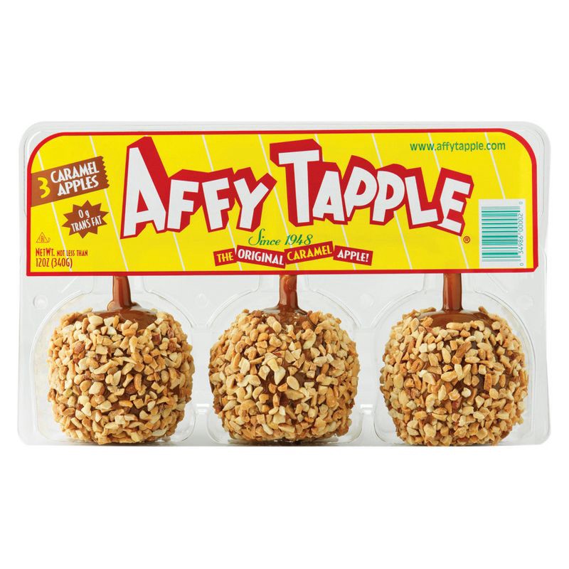 slide 1 of 1, Affy Tapple Peanut Caramel Apples - 12oz/3pk, 3 ct; 12 oz