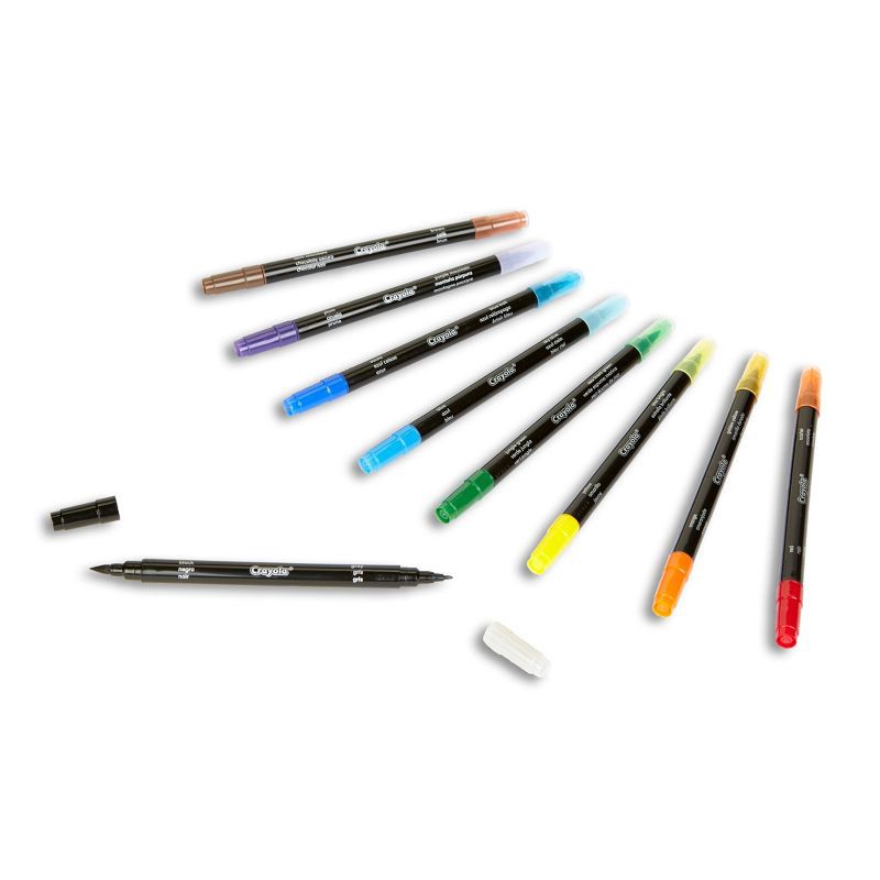 slide 5 of 6, Crayola Signature 16ct Brush & Detail Dual Tip Markers - 32 Colors: Artist Markers for Drawing & Adult Coloring, 16 ct