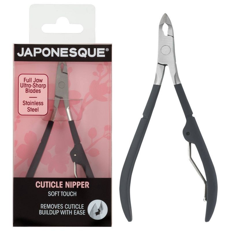 slide 1 of 9, JAPONESQUE Cuticle Nipper Soft Touch: Stainless Steel, Nail Care, Includes Cuticle Clipper, 1 ct