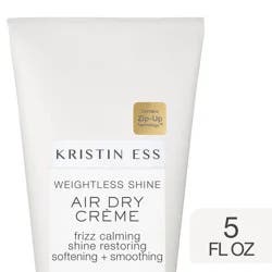 Kristin Ess Weightless Shine Air Dry Cream for Frizz Control, Curl Definition, Texture and Blow Out Prep - 5 fl oz