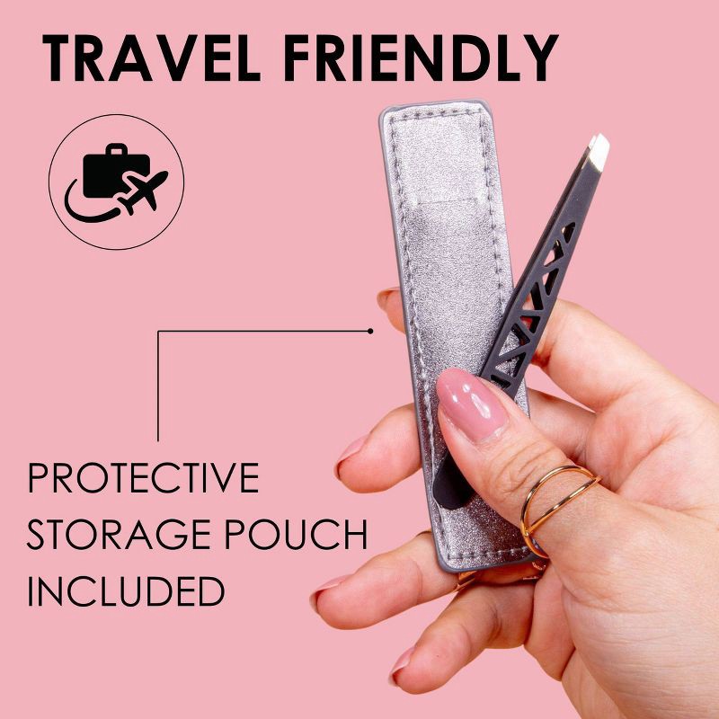 slide 10 of 10, JAPONESQUE Slant Tweezer Midnight, 1 ct