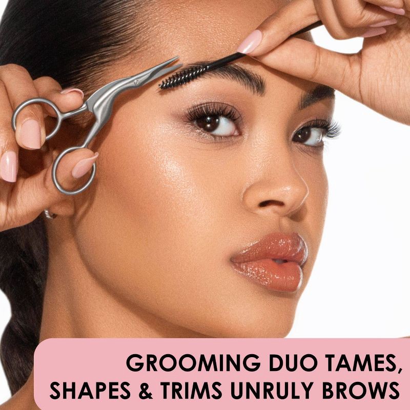 slide 3 of 9, JAPONESQUE Brow Scissor & Spoolie, 1 ct