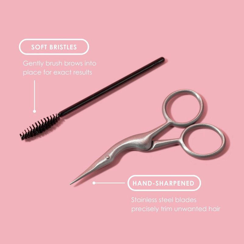 slide 3 of 9, JAPONESQUE Brow Scissor & Spoolie, 1 ct