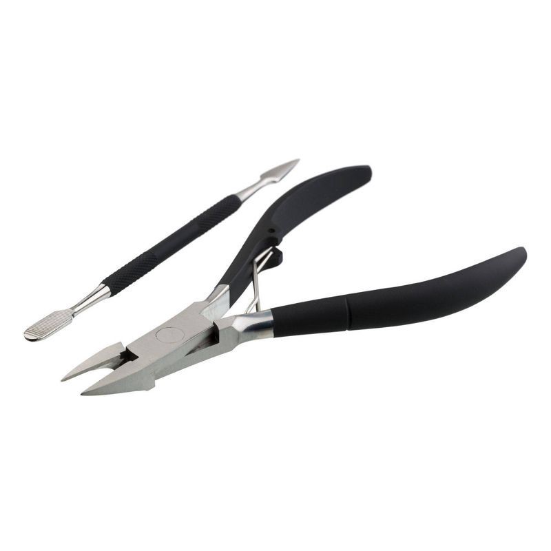 slide 2 of 7, JAPONESQUE Toenail Clipper & Cuticle Pusher Soft Touch, 1 ct