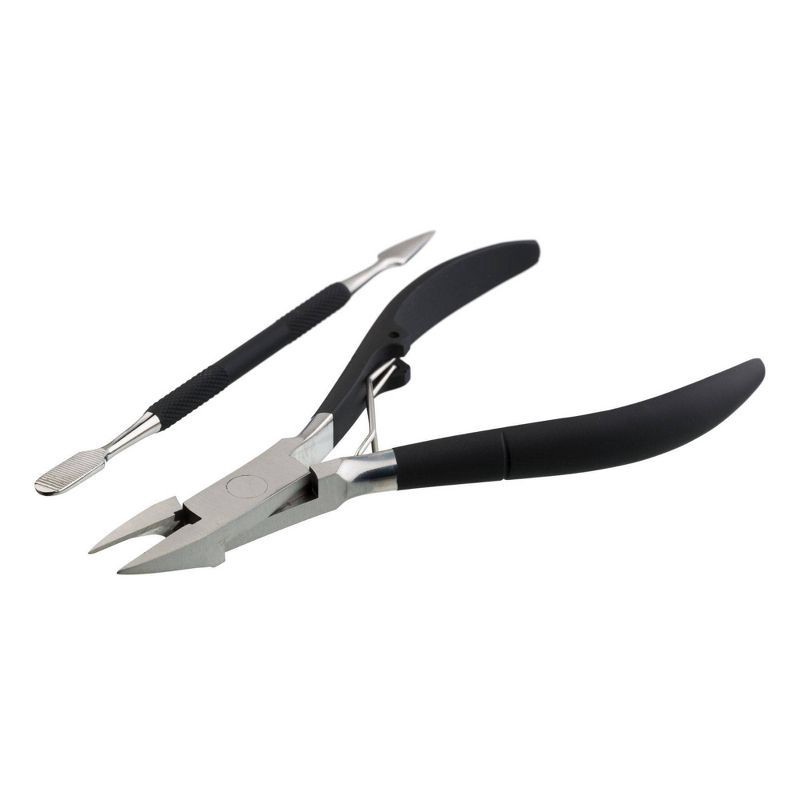 slide 2 of 8, JAPONESQUE Toenail Clipper & Cuticle Pusher Soft Touch, 1 ct
