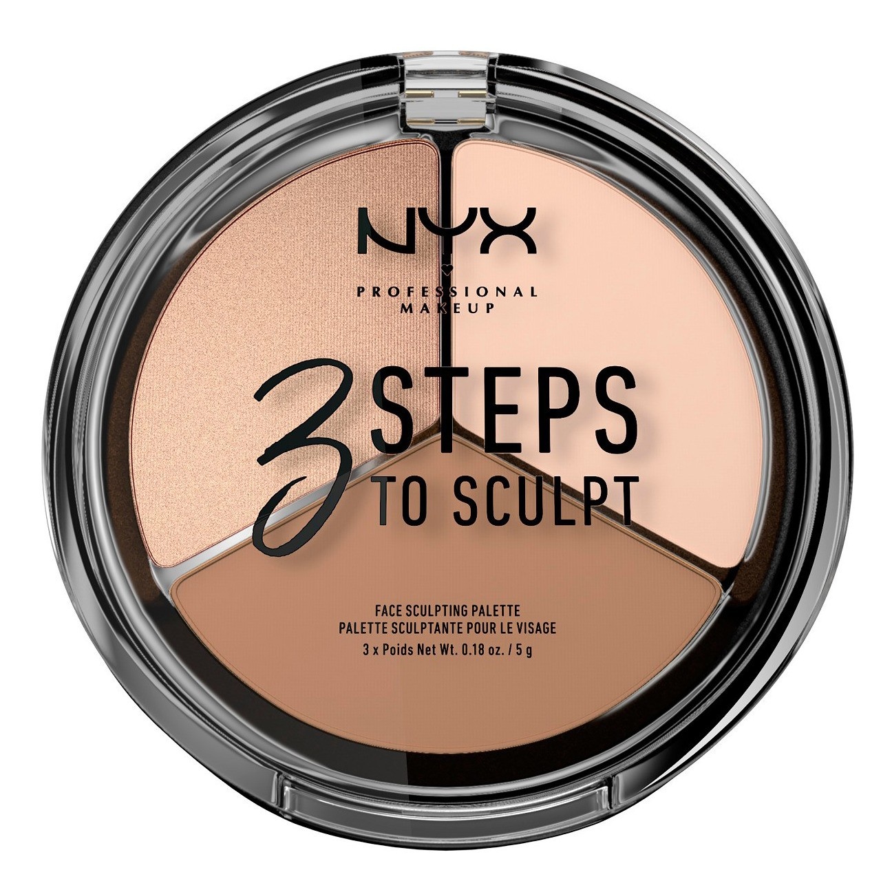 slide 1 of 5, NYX Professional Makeup 3 Steps to Sculpt Face Sculpting Pressed Powder Palette - Fair - 0.54oz, 0.54 oz