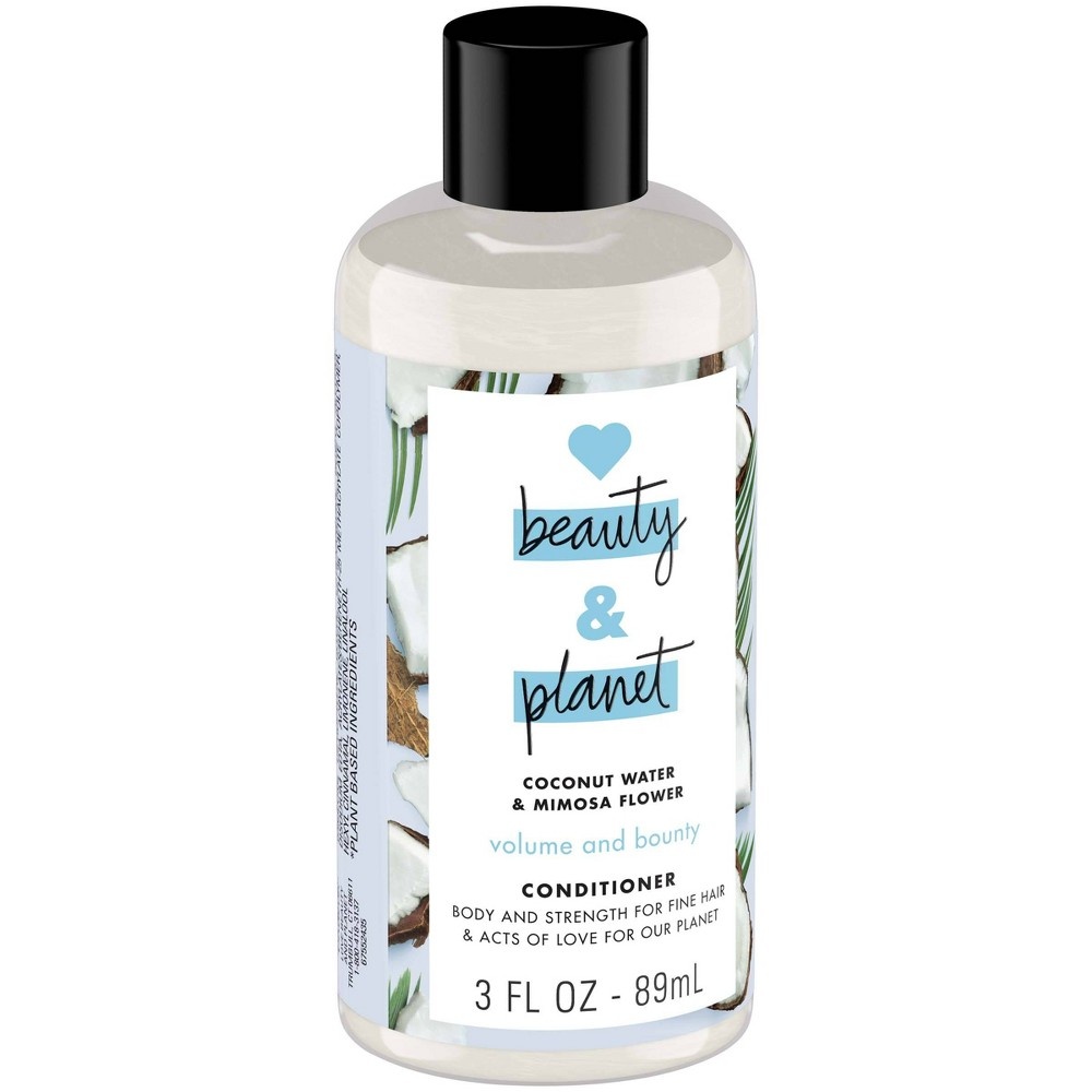 slide 5 of 6, Love Beauty and Planet Love Beauty & Planet Coconut Water & Mimosa Flower Volume and Bounty Conditioner Travel Size, 3 fl oz